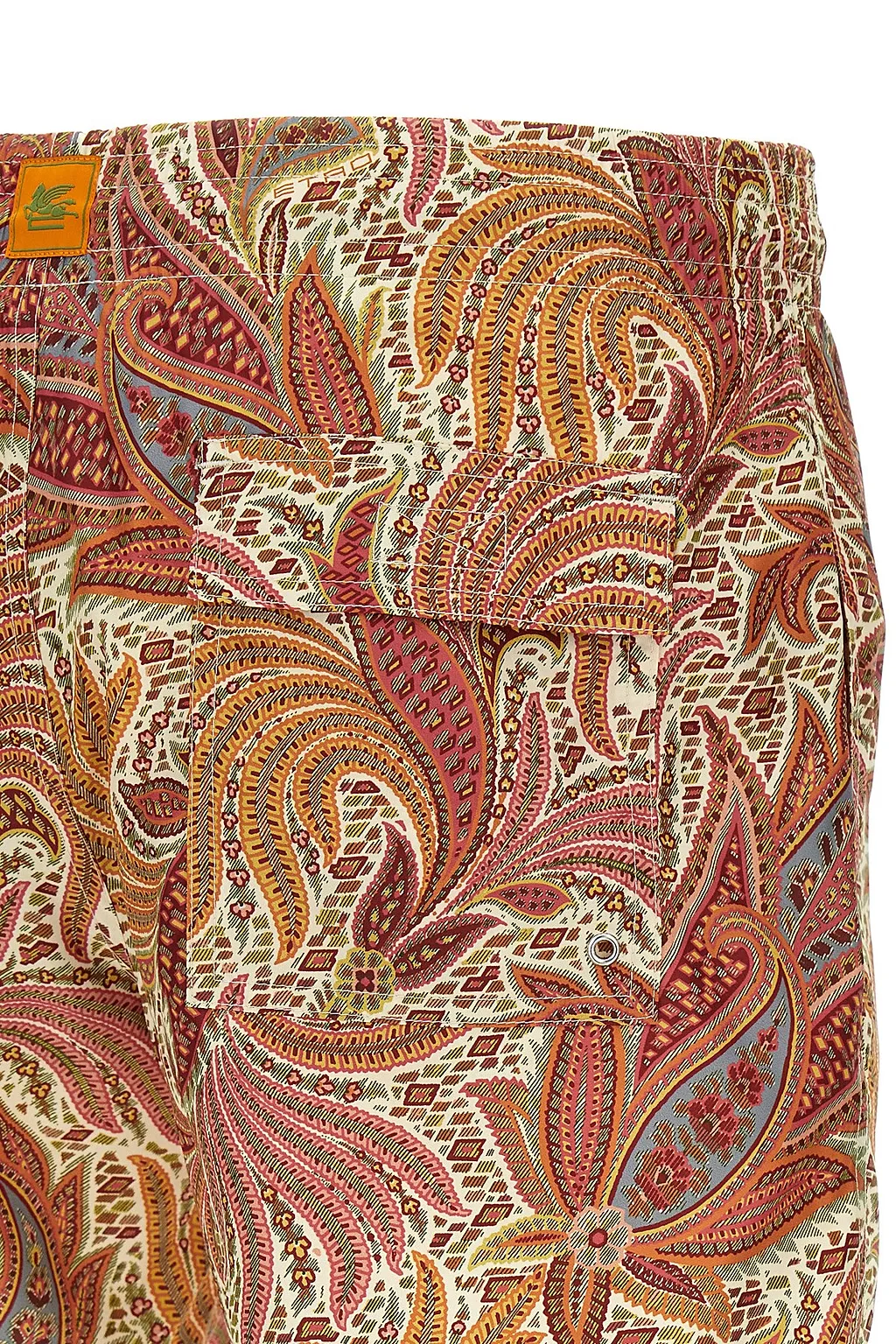 Etro Leaf Printed Drawstring Swim Shorts
