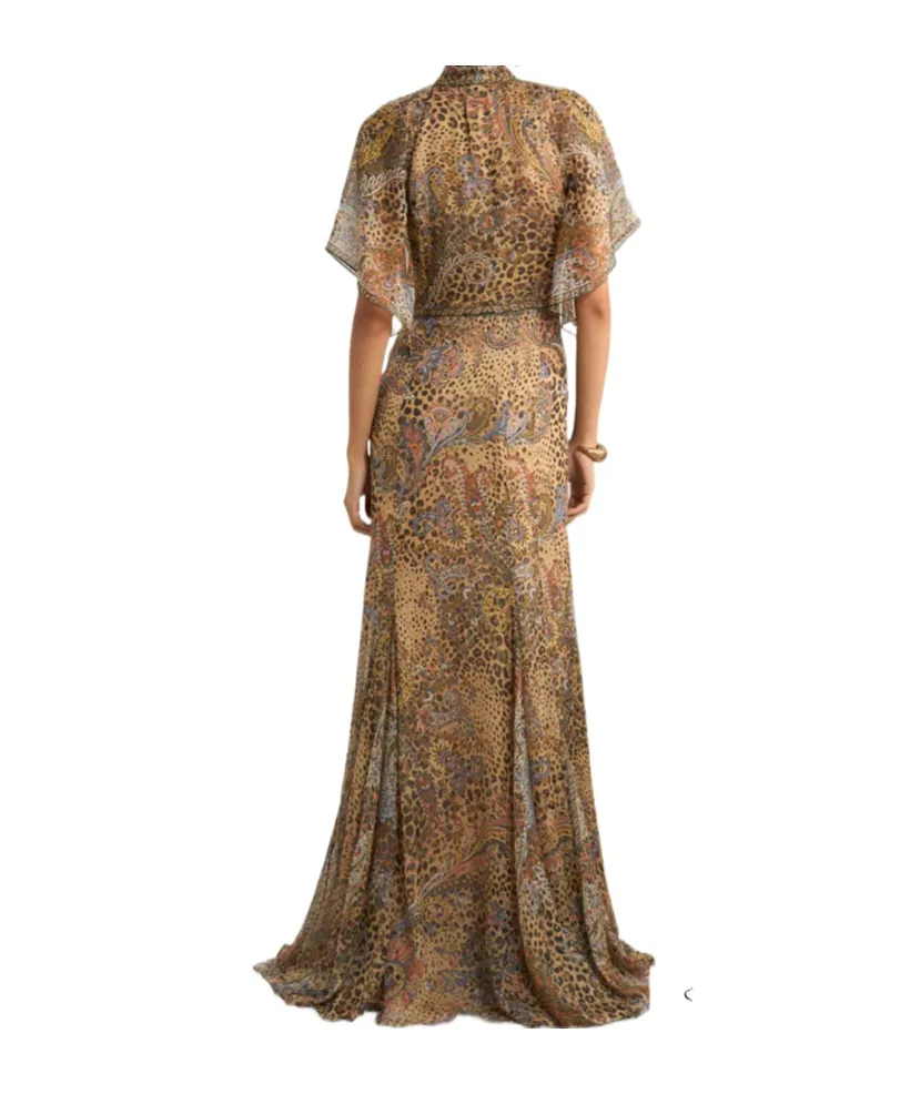 Etro Lavalliere Paisley Maxi Dress
