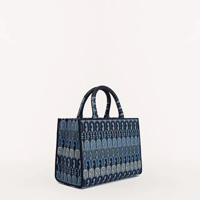 Furla Toni Antracite Jacquard Tote Bag