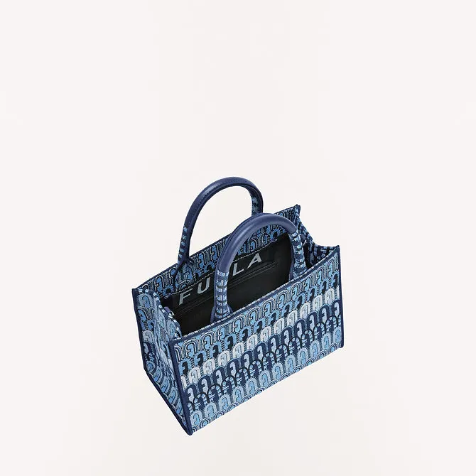 Furla Toni Antracite Jacquard Tote Bag