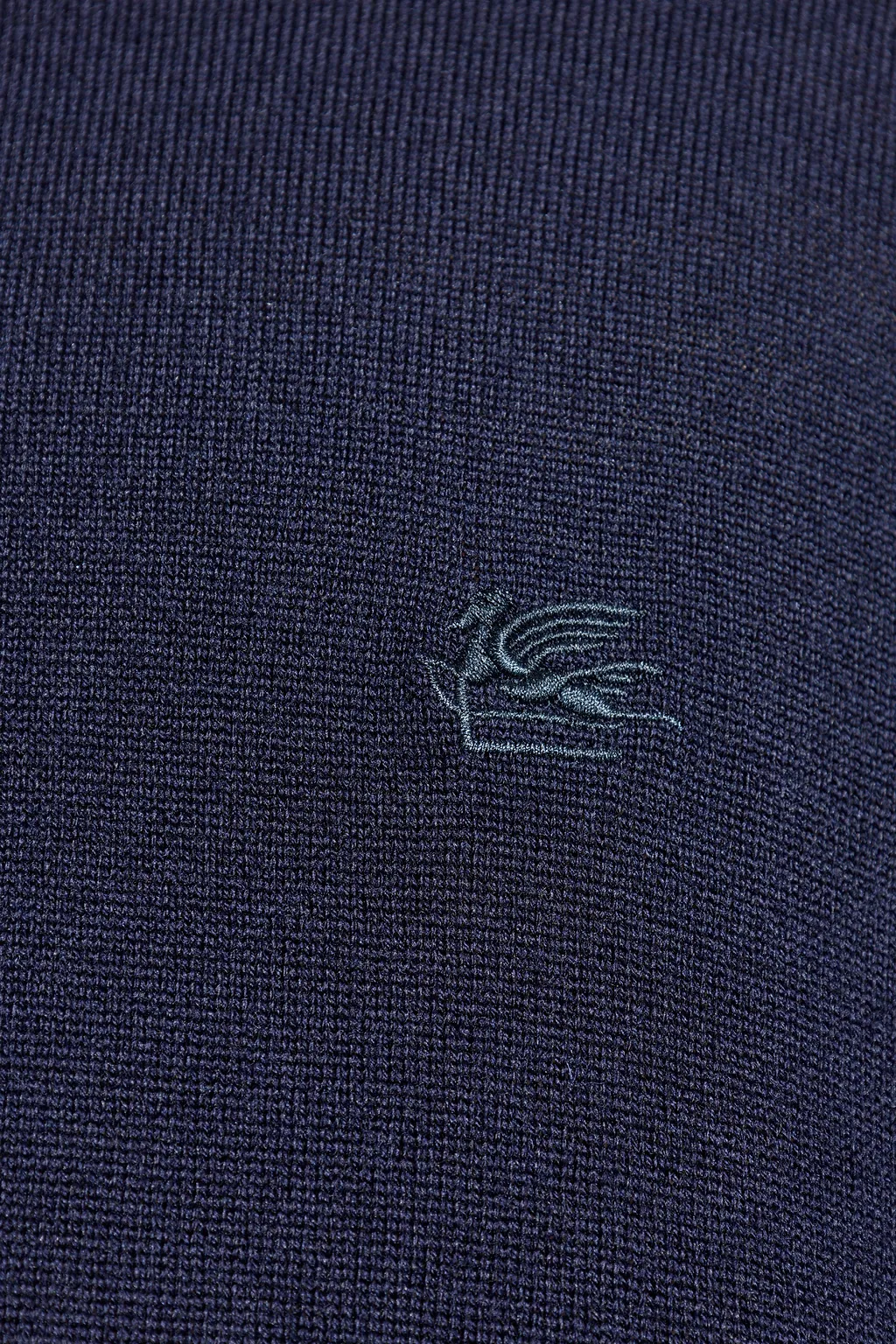 Etro Logo Embroidered Knit Polo Shirt