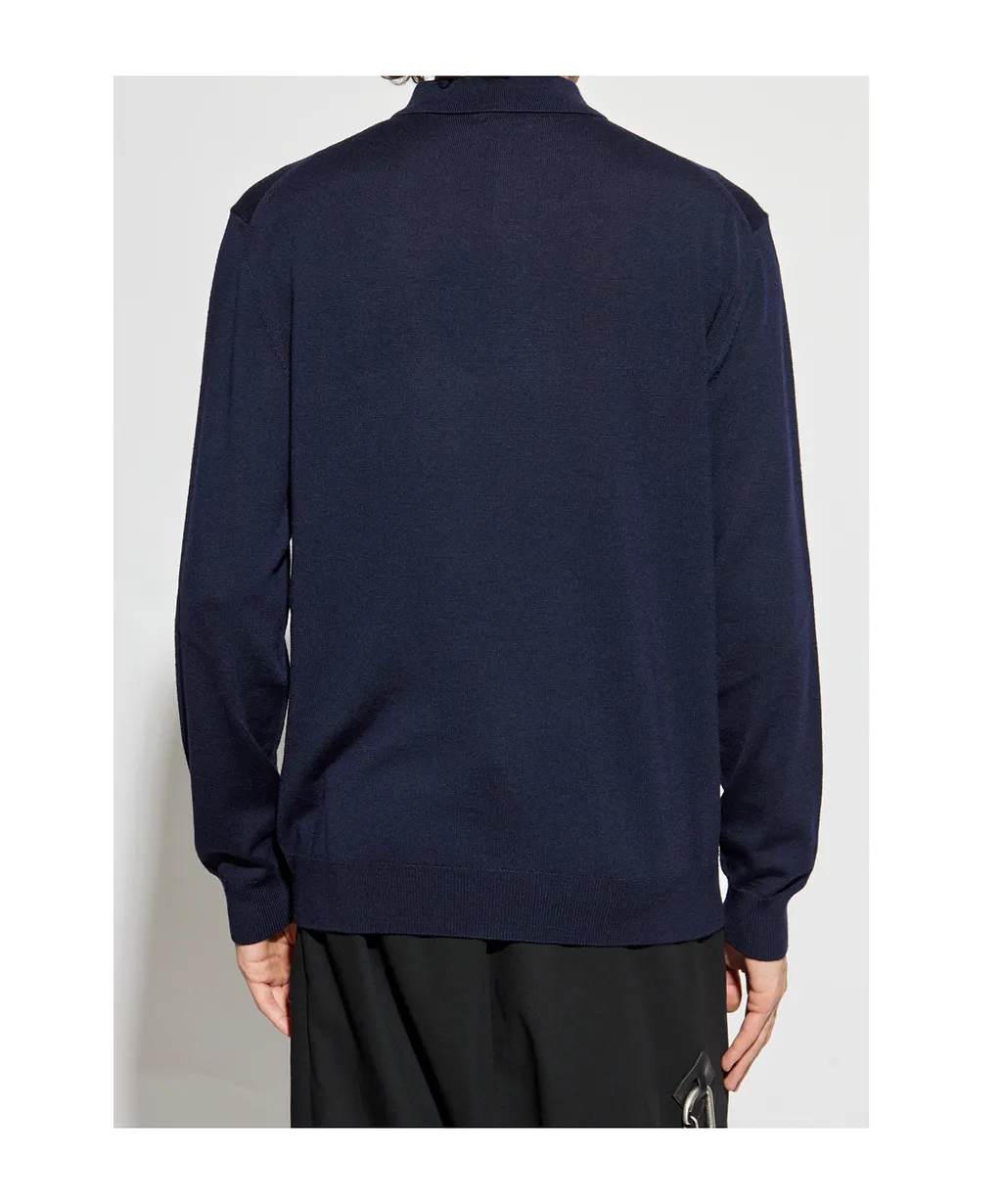 Etro Logo Embroidered Knit Polo Shirt