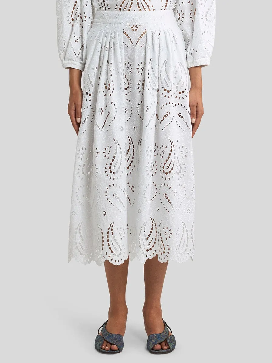 Etro Openwork Midi Skirt