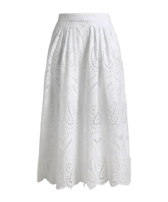 Etro Openwork Midi Skirt