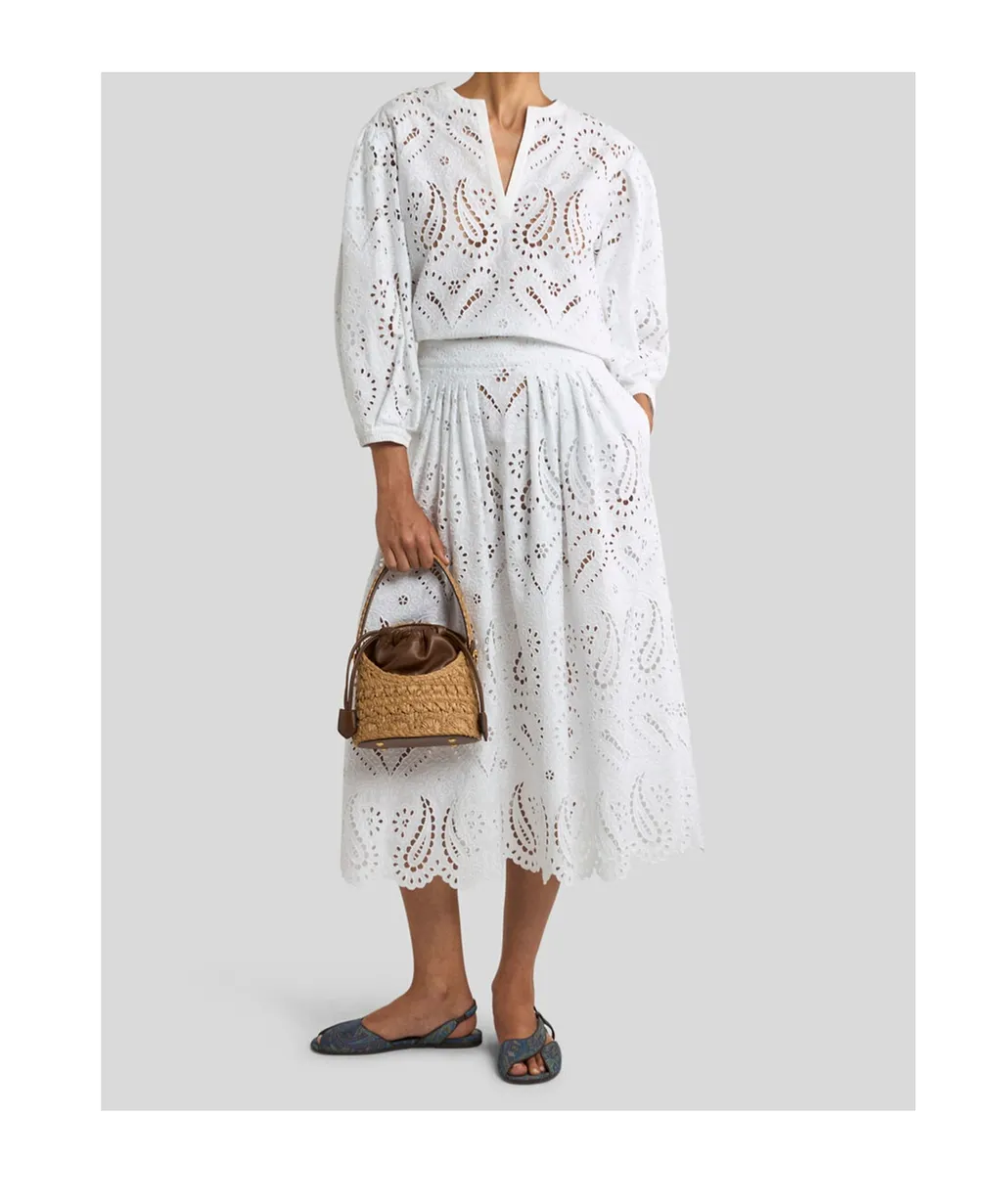Etro Openwork Midi Skirt