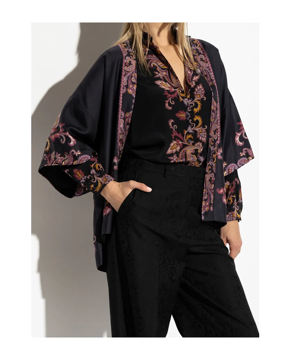 Etro Paisley Printed Drop Shoulder Shirt