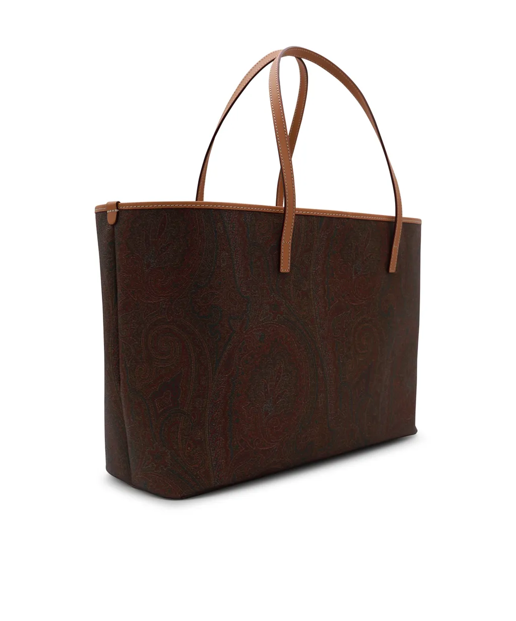 Etro Paisley Printed Large Tote Bag