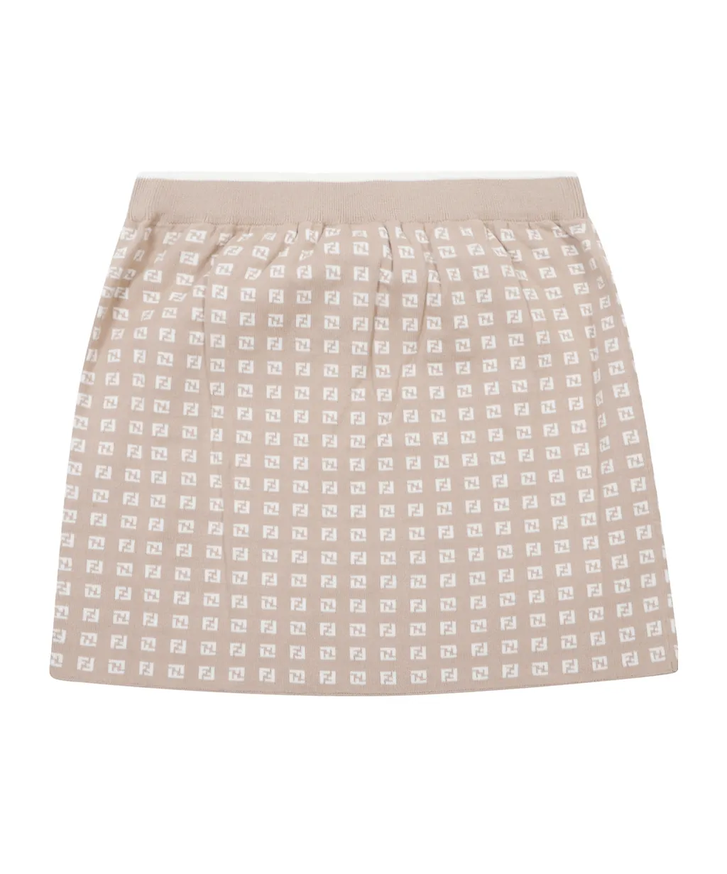 Elastic Waist Midi Skirt