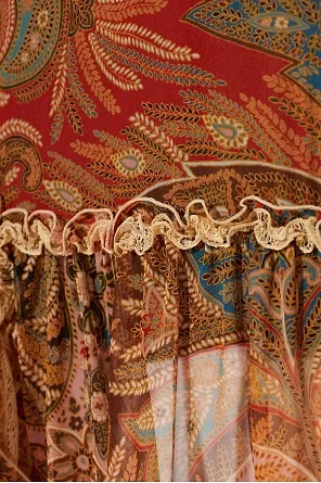 Etro Paisley Ruffled Maxi Skirt