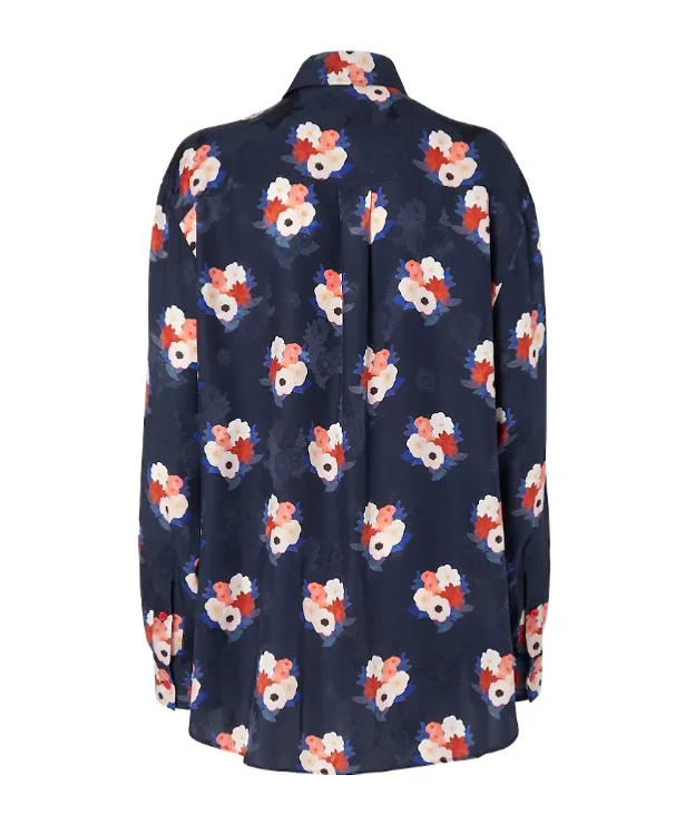 Fendi Bouquet Motif Printed Long Sleeved Shirt