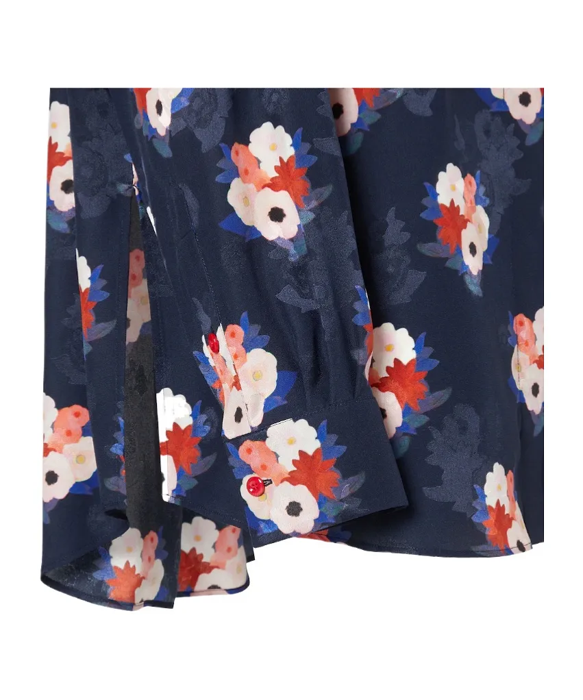 Fendi Bouquet Motif Printed Long Sleeved Shirt