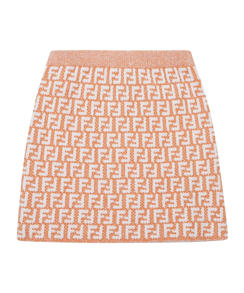 Ff-Logo Knitted Skirt