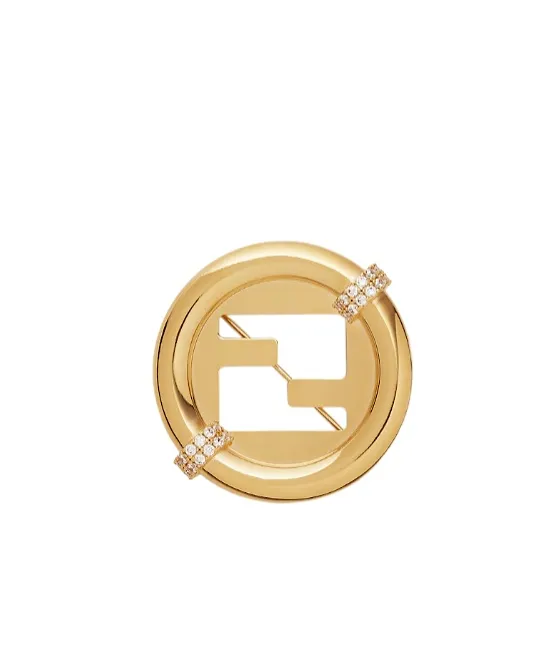 Ff-Logo Embellished Brooch