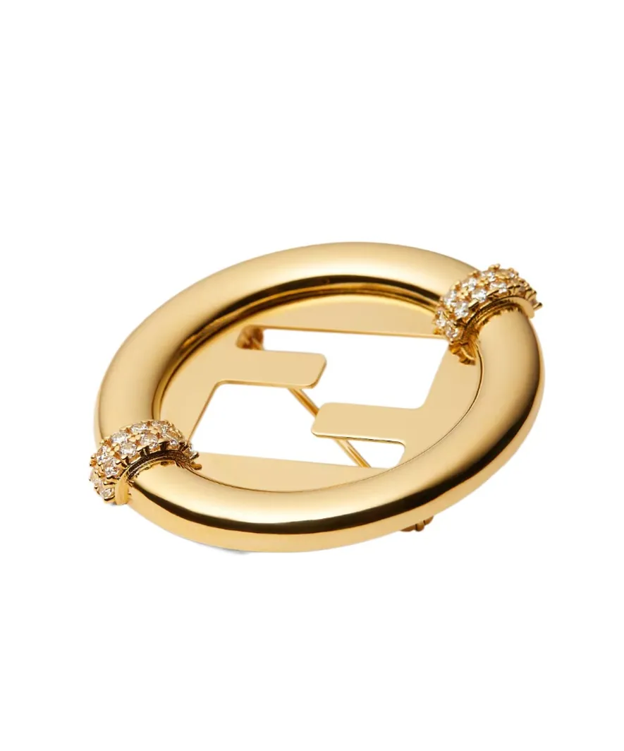 Ff-Logo Embellished Brooch