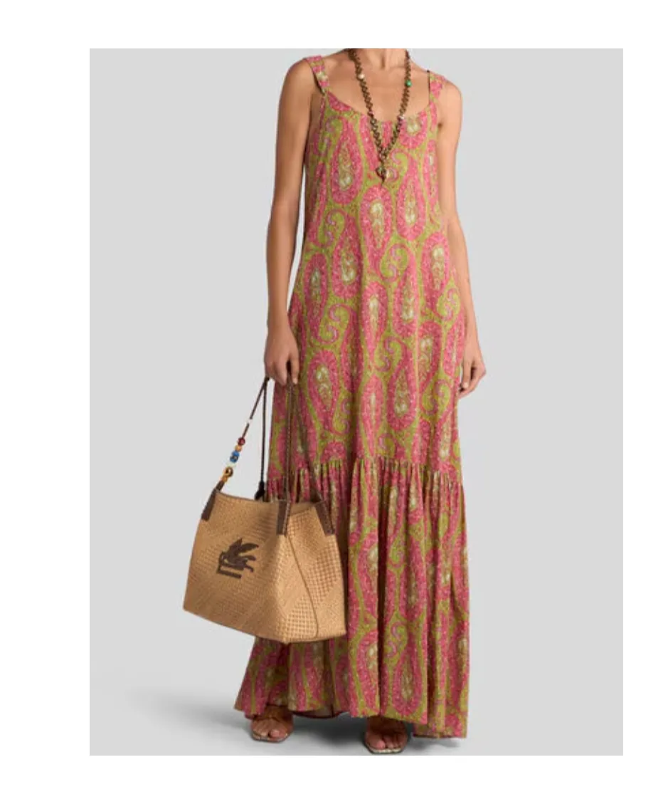 Etro Paisley Ruffled Maxi Dress