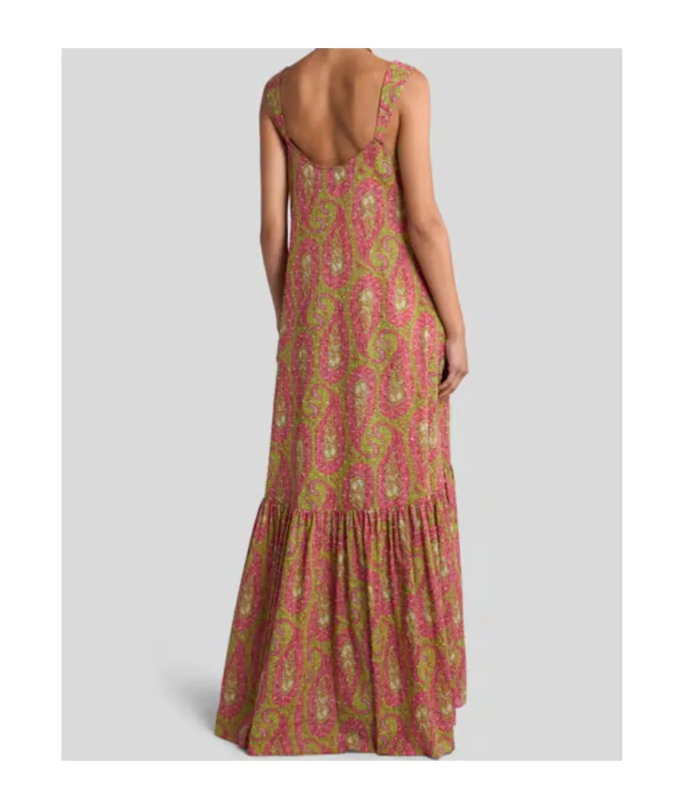 Etro Paisley Ruffled Maxi Dress