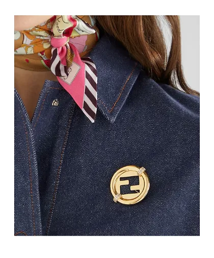 Ff-Logo Embellished Brooch