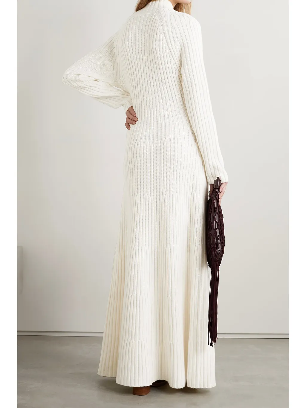 Juana Crochet-Panel Cashmere Dress