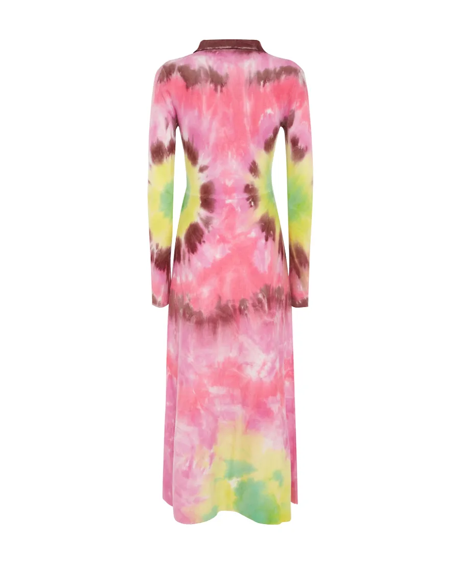 Long-Sleeved Lapel Dress