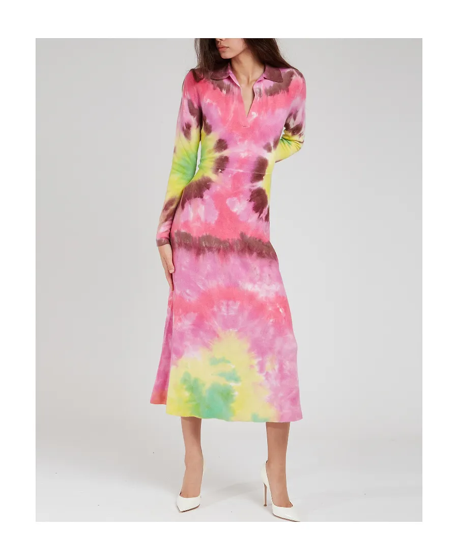 Long-Sleeved Lapel Dress