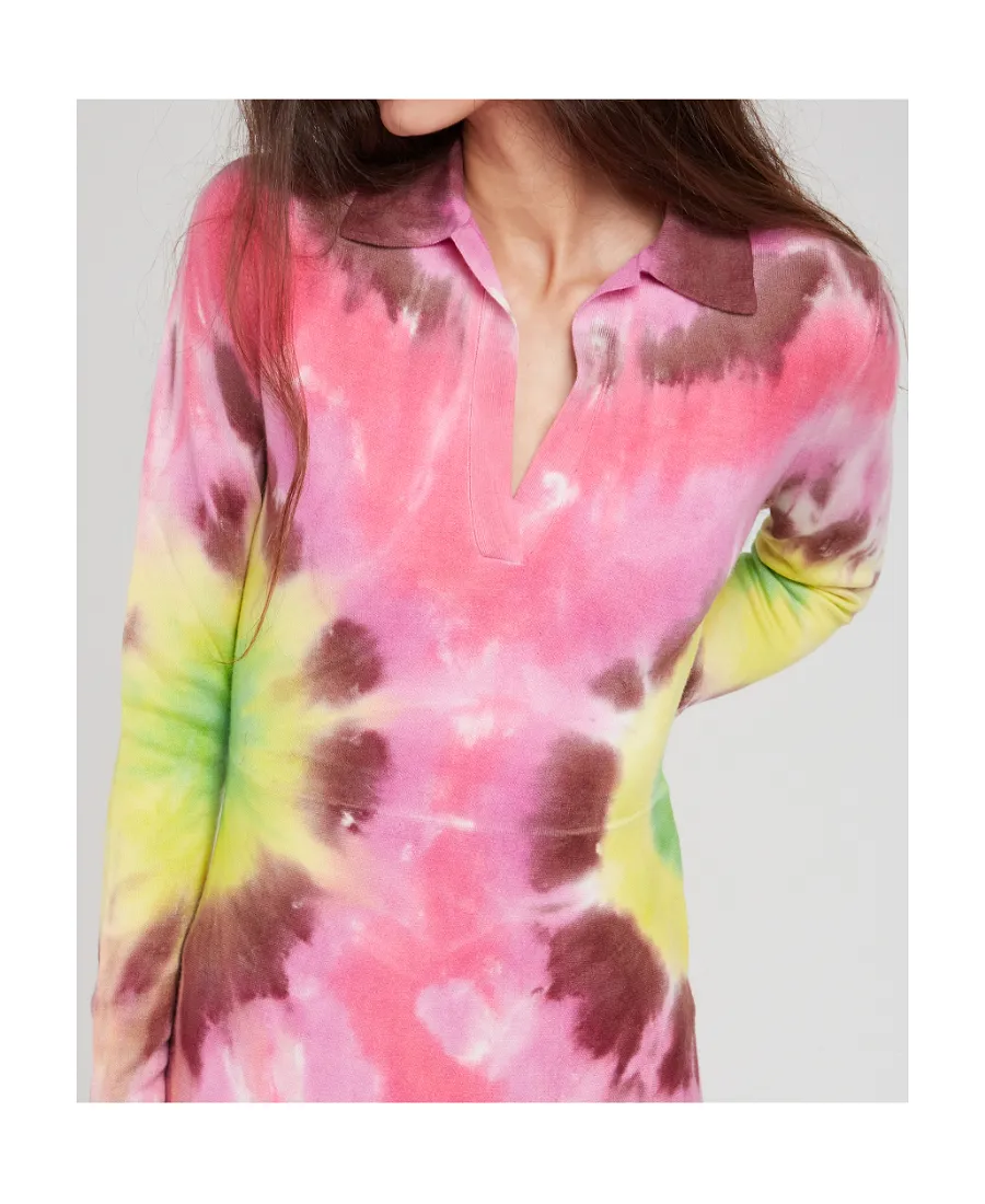Long-Sleeved Lapel Dress