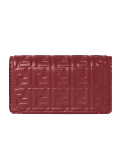 Fendi Baguette Ff Embossed Chained Wallet
