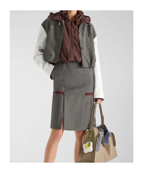 Fendi Cropped Single-Breasted Jacket