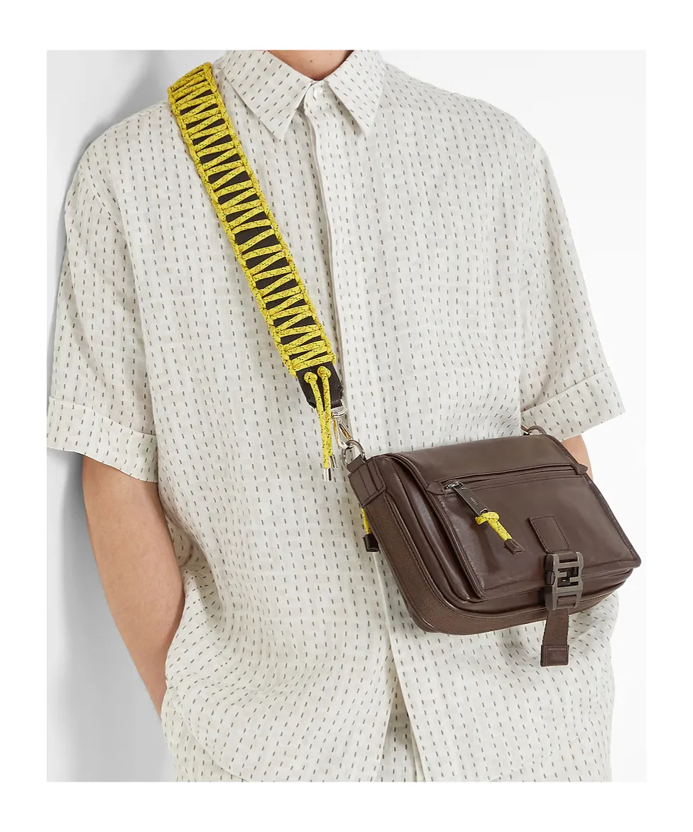 Fendi Fendi Flux Logo Plaque Messenger Bag