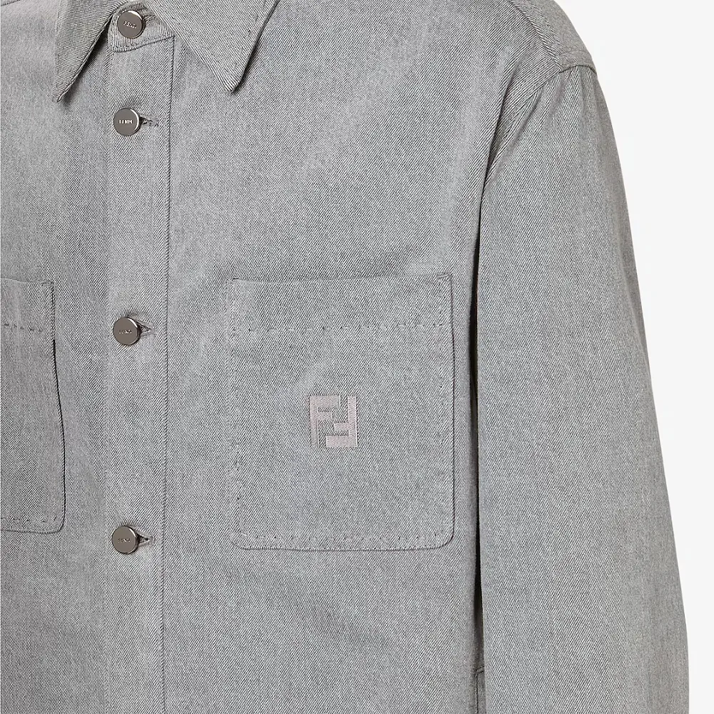 Fendi Ff Embroidered Long-Sleeve Jacket