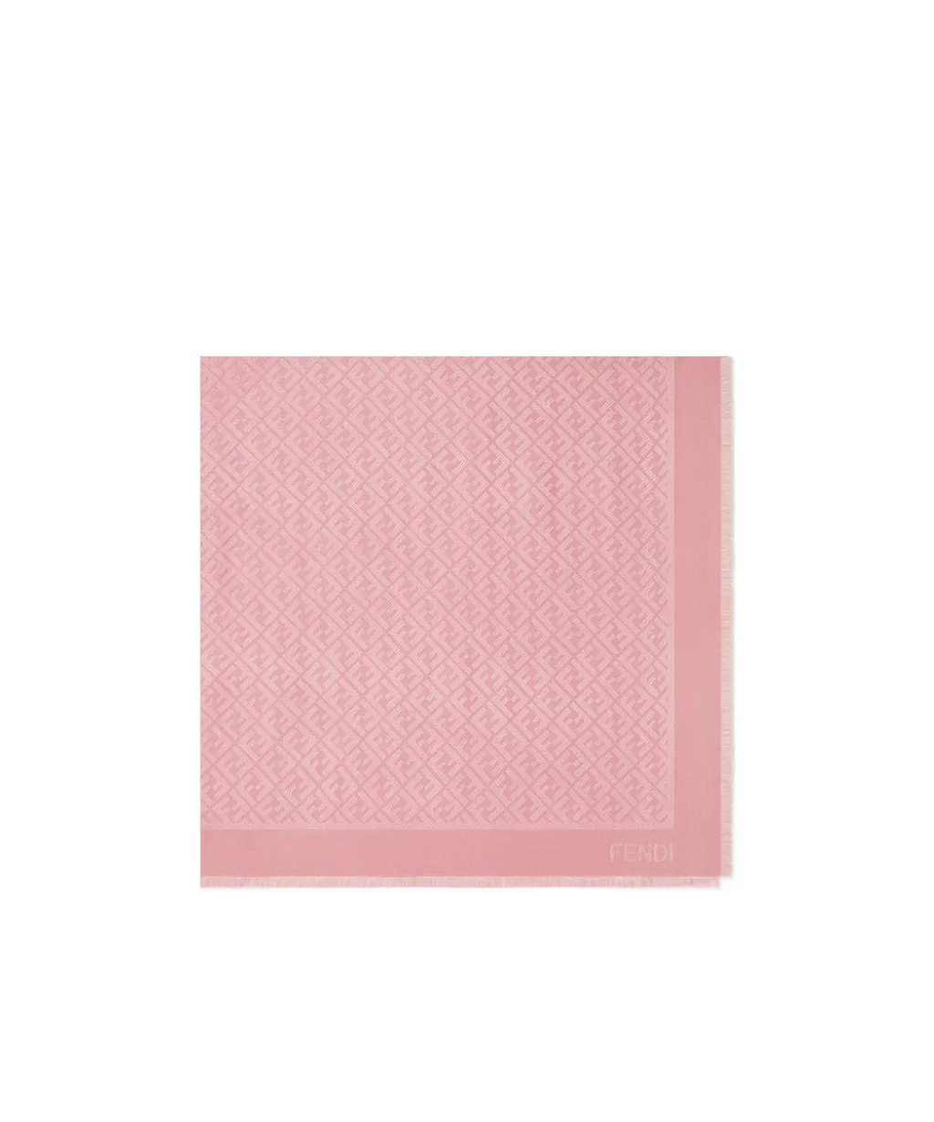 Fendi Ff Jacquard Fringed-Edge Scarf