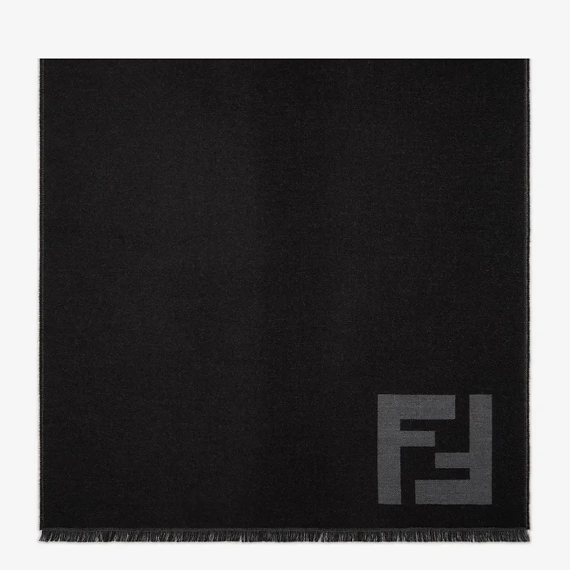 Fendi Ff Motif Fringed Scarf