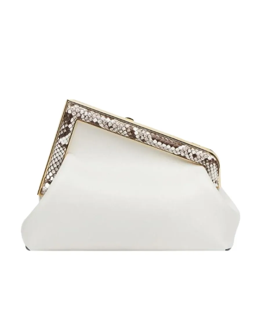 Fendi First Python-Effect Logo-Printed Crossbody Bag