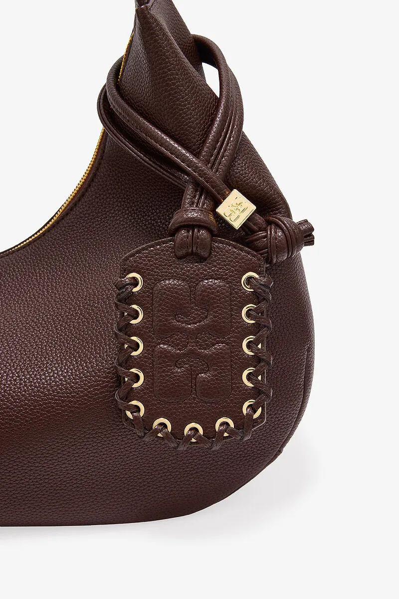 Ganni Butterfly Logo Medium Hobo Bag