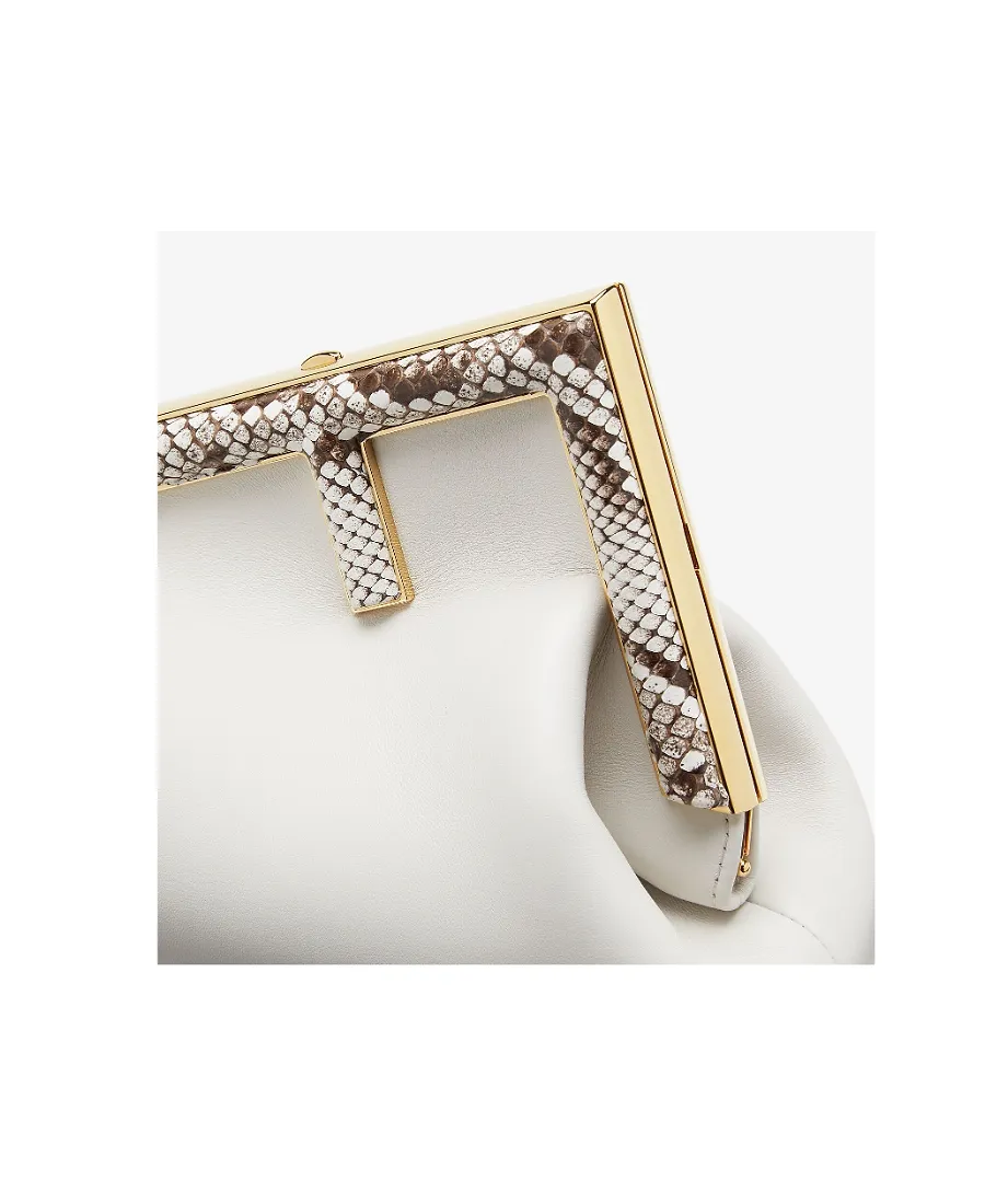 Fendi First Python-Effect Logo-Printed Crossbody Bag