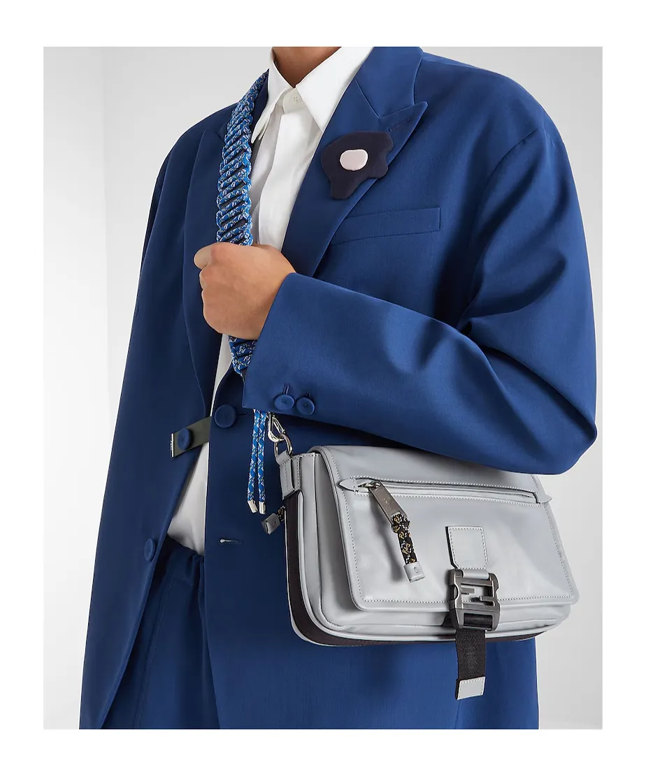 Fendi Flux Logo Plaque Messenger Bag