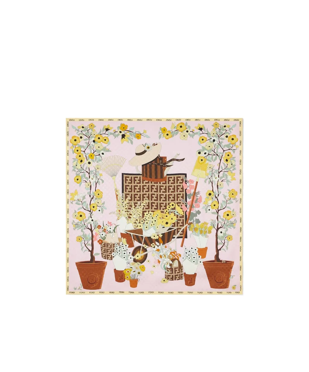 Fendi Gardening Printed Scarf