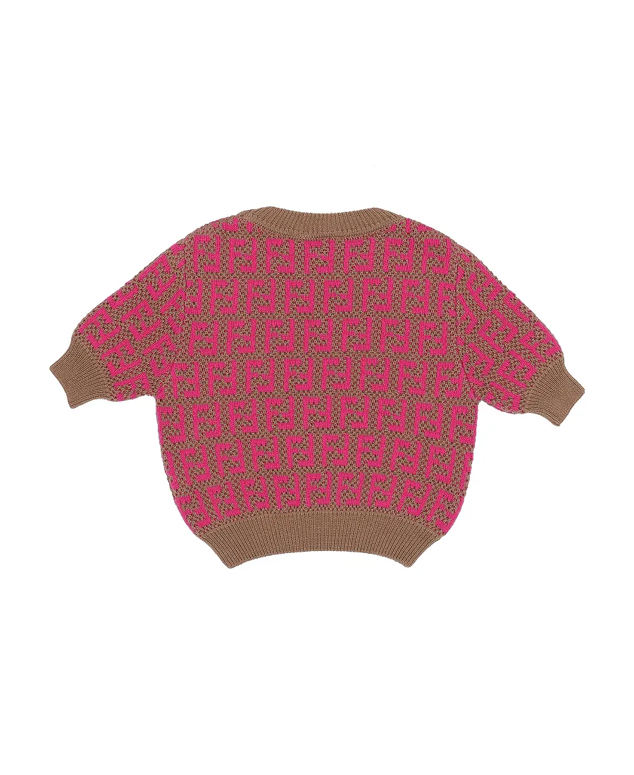 Fendi Kids All-Over Patterned Crewneck Jumper