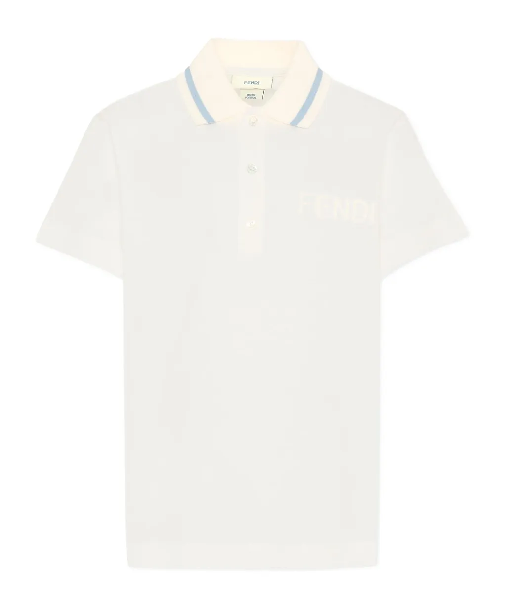 Fendi Kids Logo Detailed Polo Shirt
