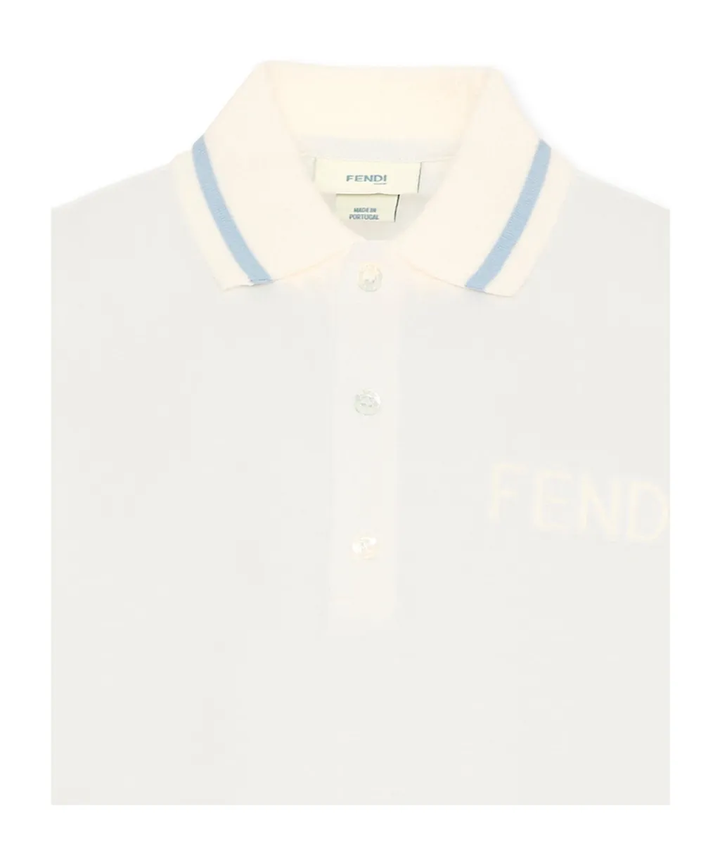 Fendi Kids Logo Detailed Polo Shirt