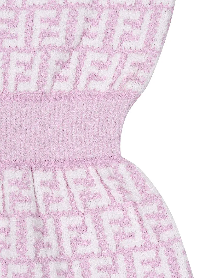 Fendi Kids Logo Jacquard Sleeveless Dress