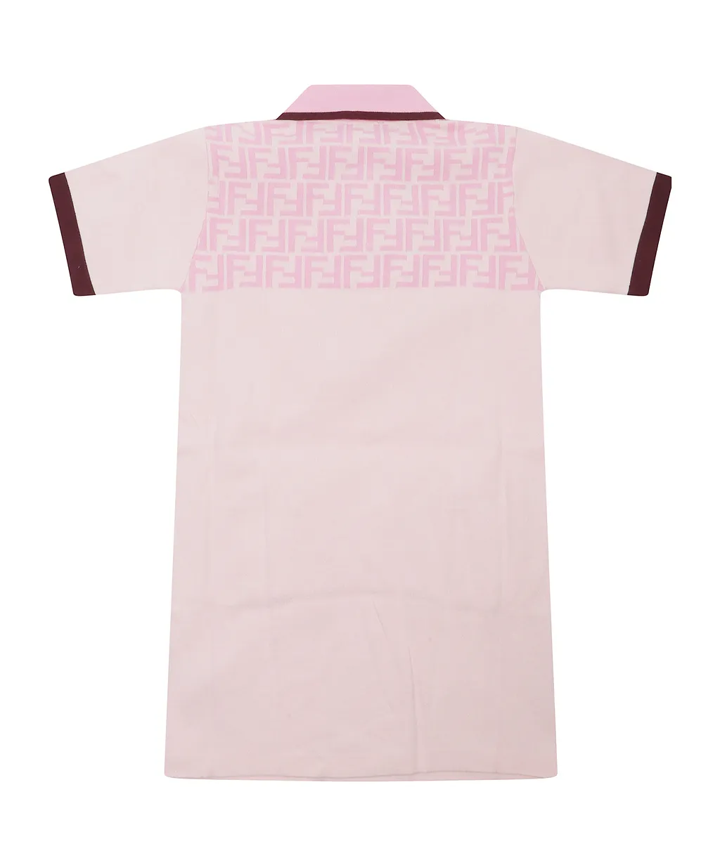 Fendi Kids Logo-Print Polo Collar Dress