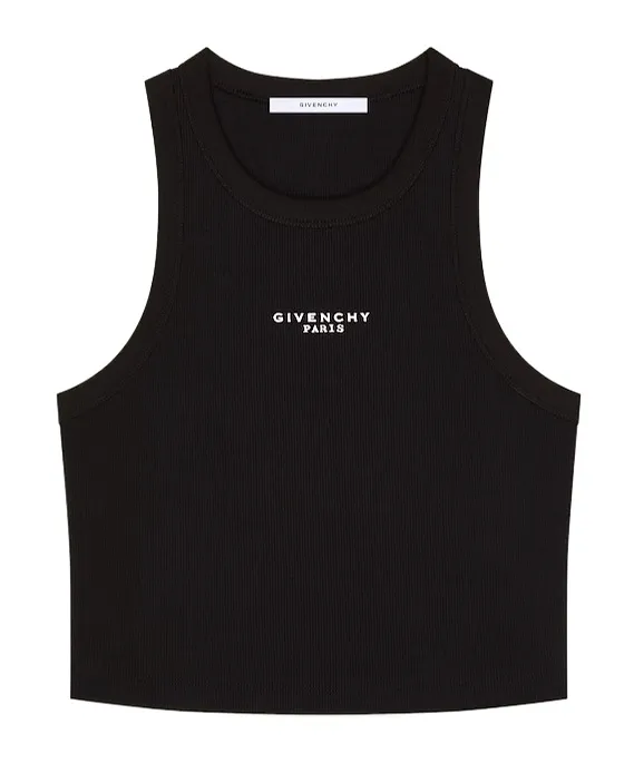Givenchy Paris Logo Detailed Tank Top