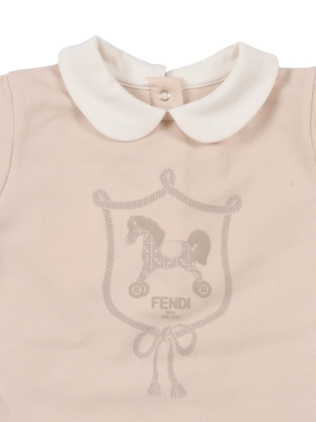 Fendi Kids Printed Sleepsuit Hat And Bib Set