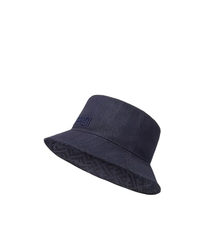Fendi Logo Embroidered Reversible Bucket Hat