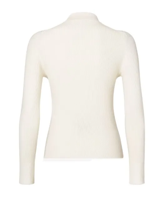 Fendi Long Sleeved Ribbed-Knit Fitted Cardigan