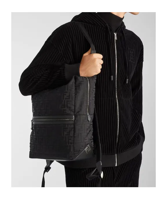 Fendi Lui Ff Jacquard Backpack