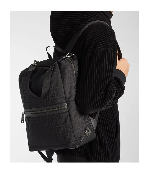 Fendi Lui Ff Jacquard Backpack