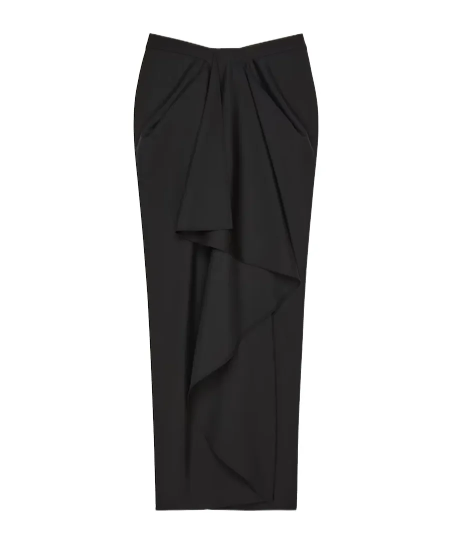 Givenchy Draped Wrap Midi Skirt
