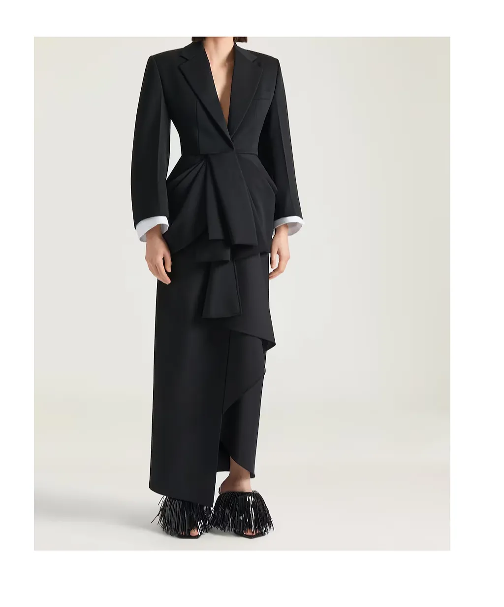 Givenchy Draped Wrap Midi Skirt