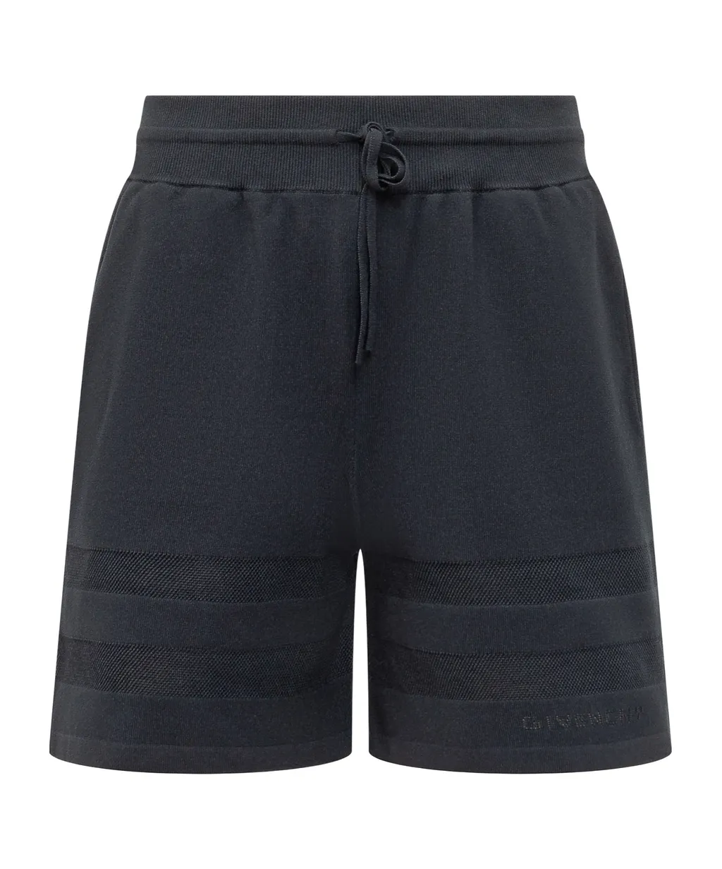 Givenchy Logo Panel Drawstring Shorts